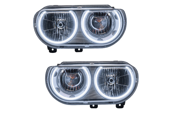 Oracle LED Halo Headlights: 08-14 Dodge Challenger w/o OEM HID (White SMD Single Color)