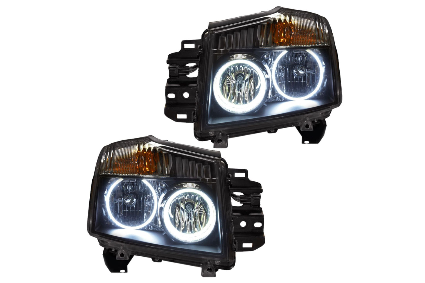 Oracle LED Halo Headlights: 08-15 Nissan Titan (White SMD Single Color)