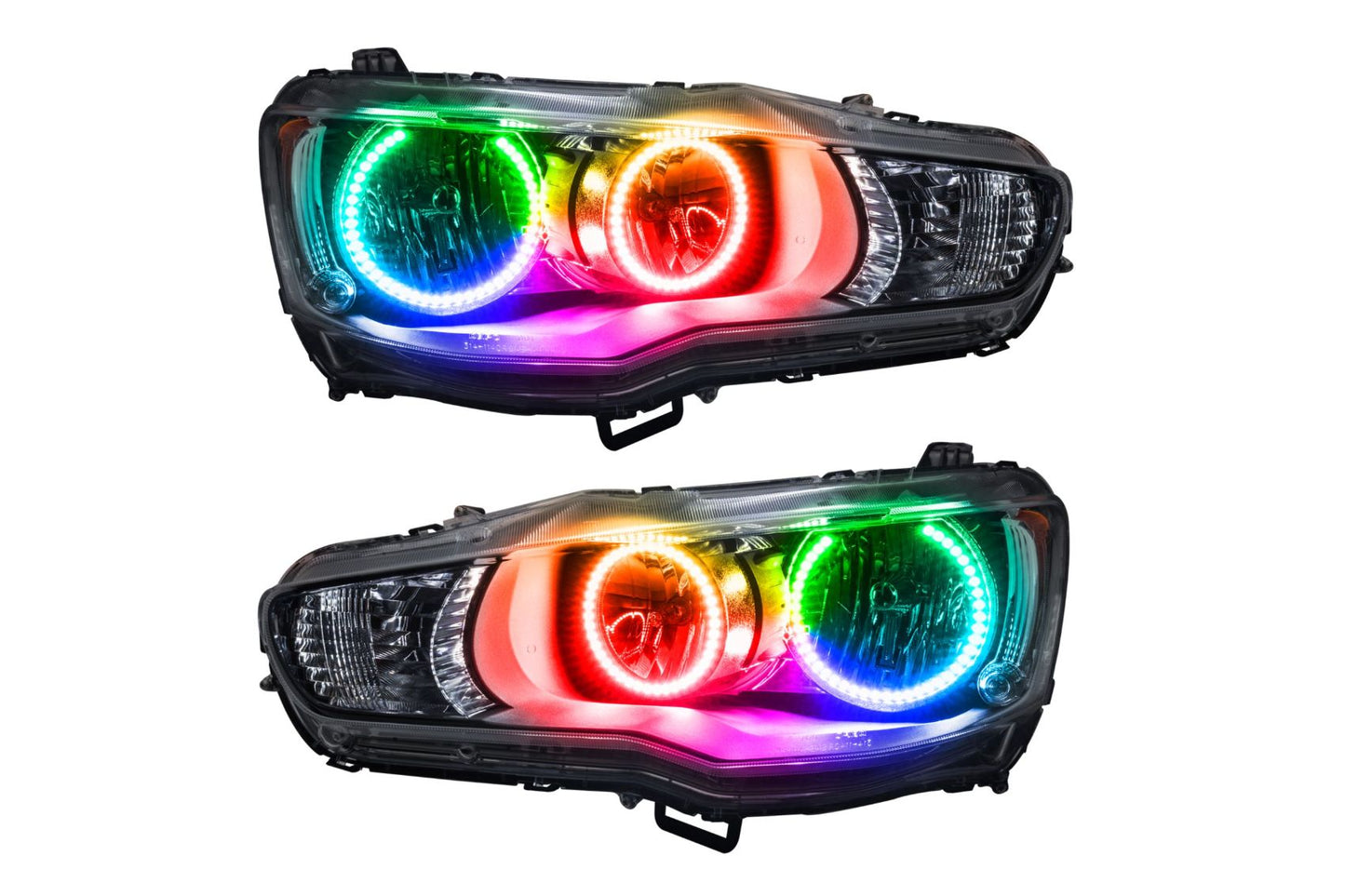 Oracle LED Halo Headlights: 08-17 Mitsubishi Lancer (ColorShift RGB / Simple Controller)