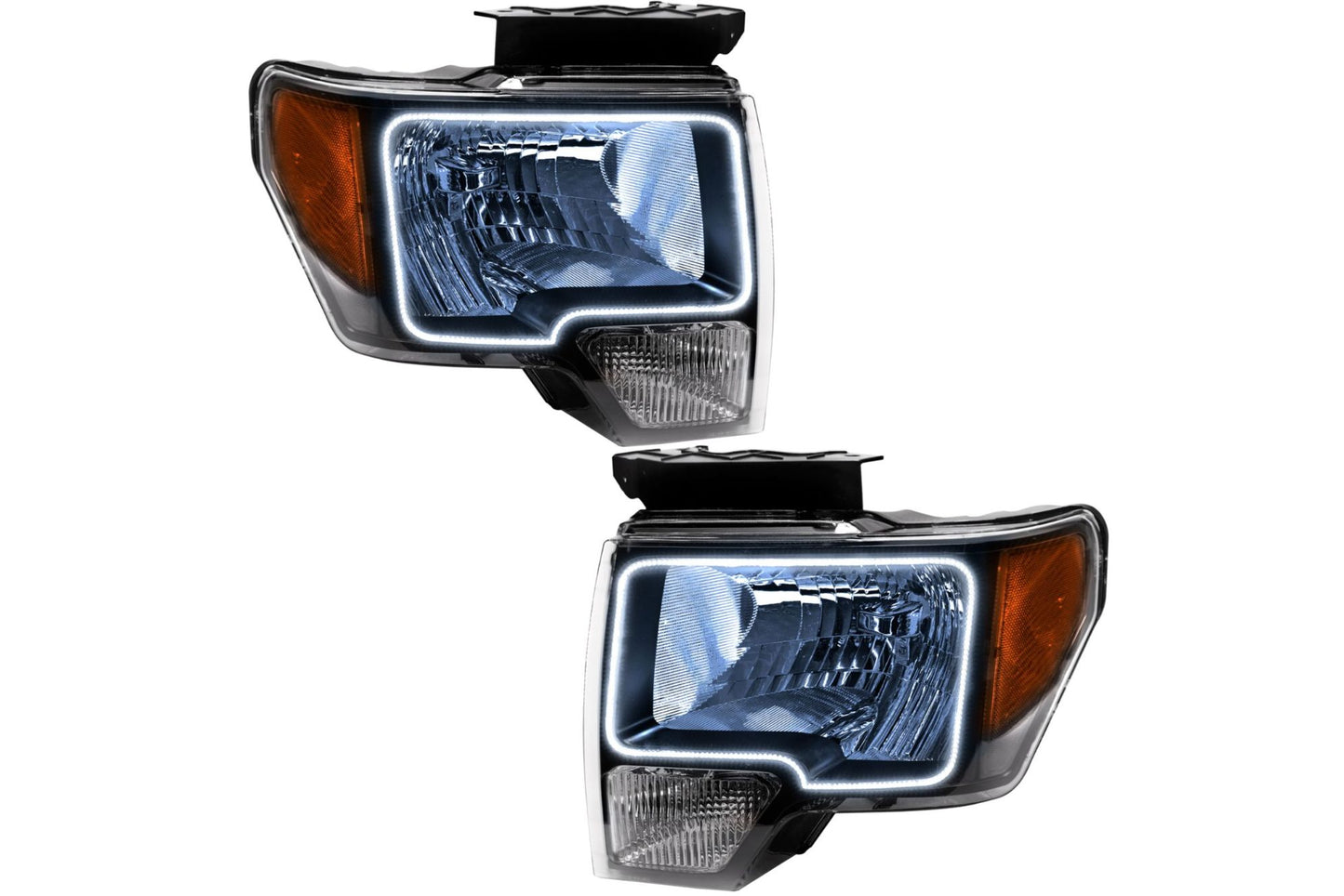 Oracle LED Halo Headlights: 09-14 Ford F-150 (Chrome / White SMD Single Color)