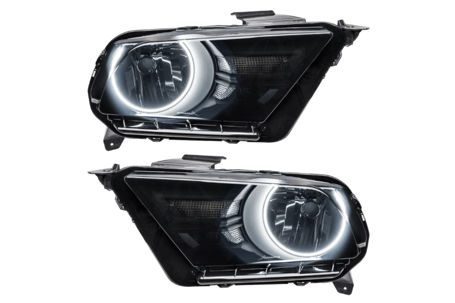 Oracle LED Halo Headlights: 10-12 Ford Mustang w/o OEM HID (White SMD Single Color)
