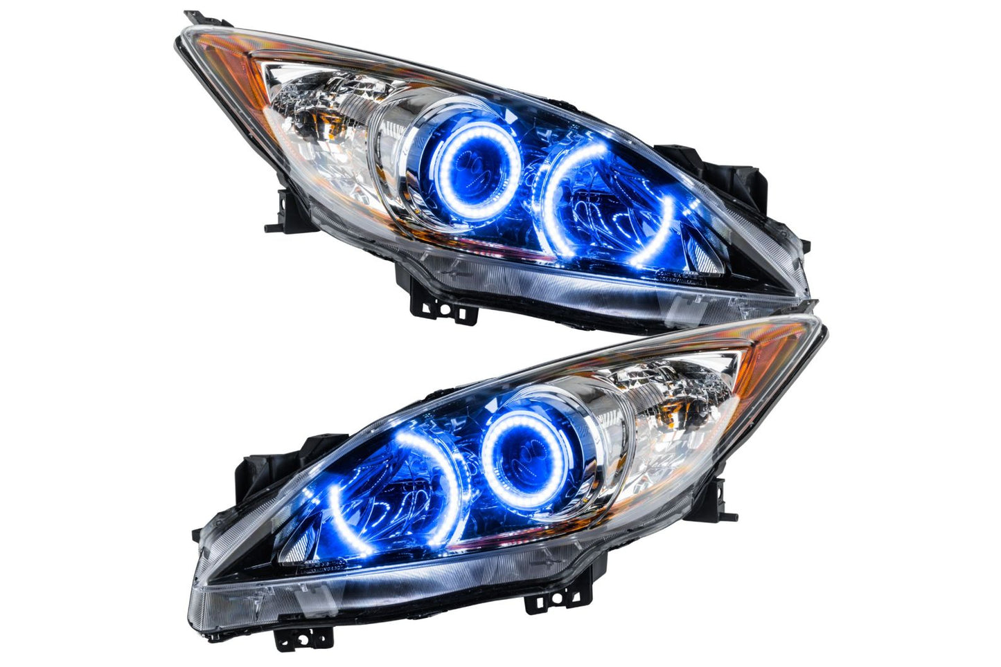 Oracle LED Halo Headlights: 10-13 Mazda 3 w/o OEM HID (Blue SMD Single Color)