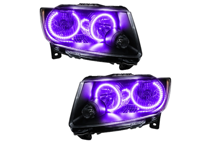 Oracle LED Halo Headlights: 11-13 Jeep Grand Cherokee w/o OEM HID (UV/Purple SMD Single Color)