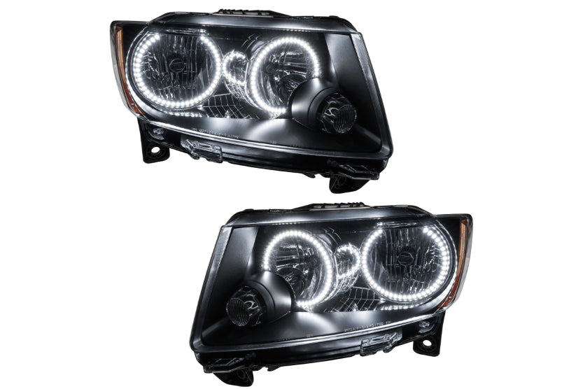 Oracle LED Halo Headlights: 11-13 Jeep Grand Cherokee w/o OEM HID (White SMD Single Color)