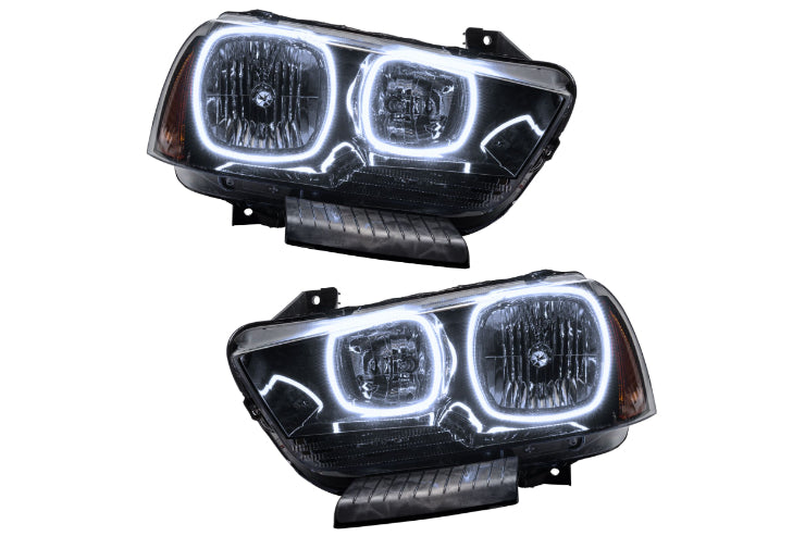 Oracle LED Halo Headlights: 11-14 Dodge Charger w/o OEM HID (White SMD Single Color)