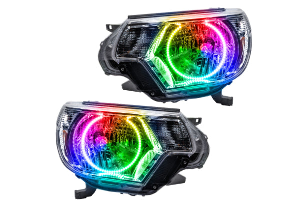 Oracle LED Halo Headlights: 12-15 Toyota Tacoma (ColorShift RGB / Simple Controller)