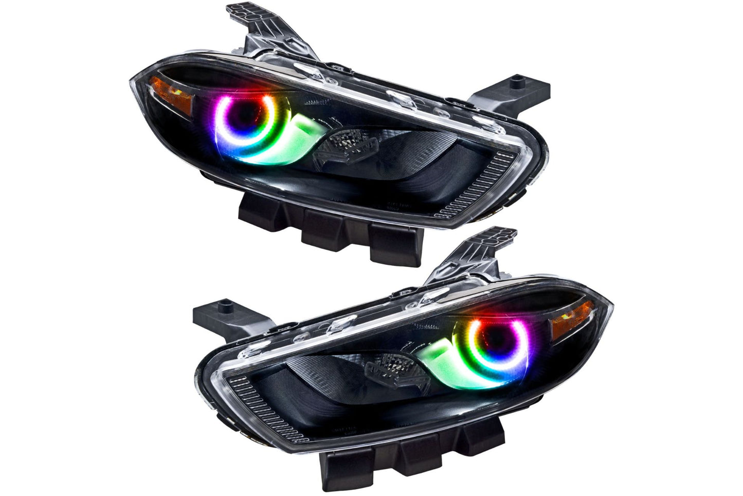 Oracle LED Halo Headlights: 13-14 Dodge Dart w/ OEM HID (ColorShift RGB / Simple Controller)
