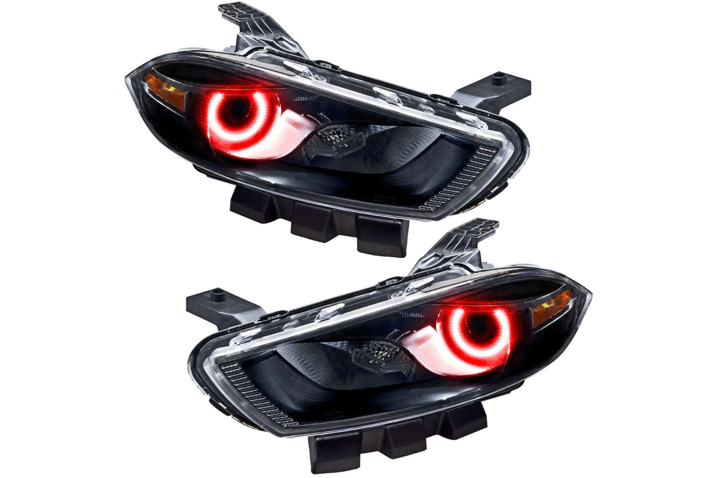 Oracle LED Halo Headlights: 13-14 Dodge Dart w/ OEM HID (Red SMD Single Color)