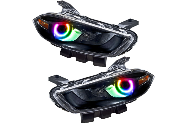 Oracle LED Halo Headlights: 13-16 Dodge Dart w/o OEM HID (ColorShift RGB / BC1 Controller)