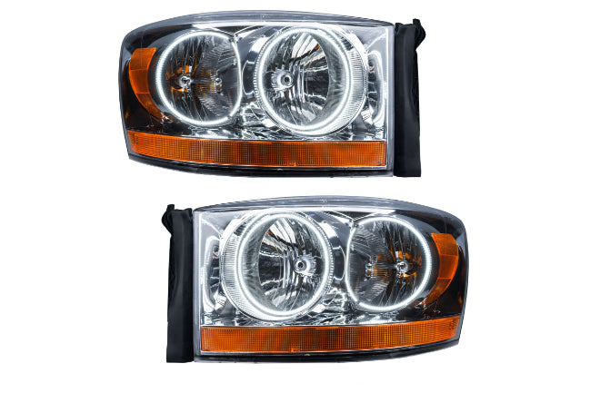 Oracle LED Halo Headlights: 2006 Dodge Ram (Chrome / White SMD Single Color)