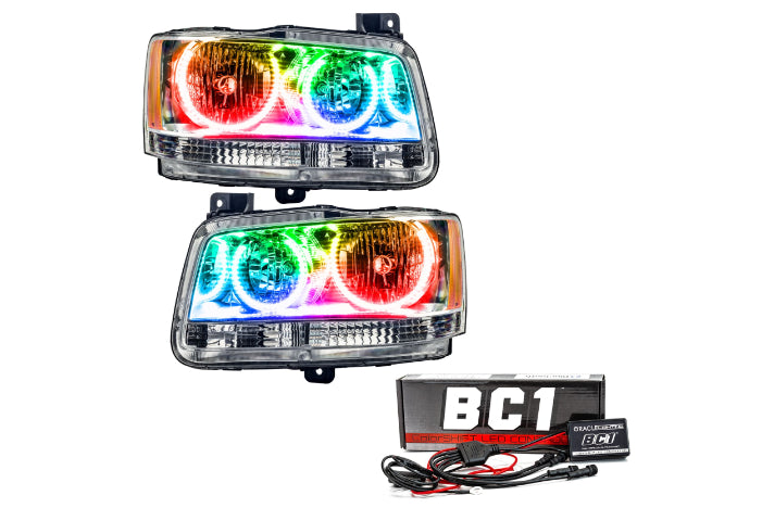 Oracle LED Halo Headlights: 2008 Dodge Magnum (ColorShift RGB / BC1 Controller)