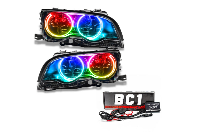 Oracle LED Halo Headlights: 99-01 BMW 3 Series Coupe (ColorShift RGB / BC1 Controller)