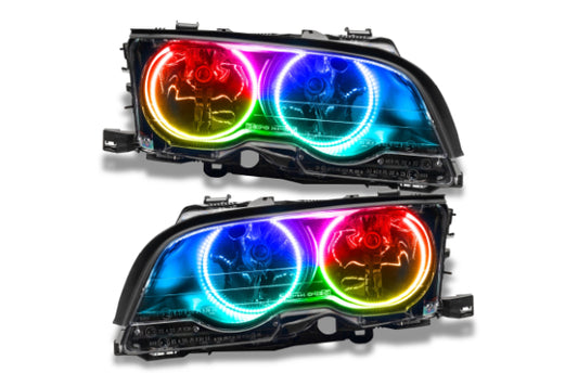Oracle LED Halo Headlights: 99-01 BMW 3 Series Coupe (ColorShift RGB / No Controller)