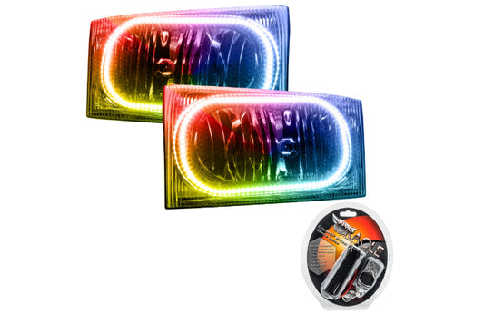 Oracle LED Halo Headlights: 99-04 Ford F-250 (ColorShift RGB / RF Controller)