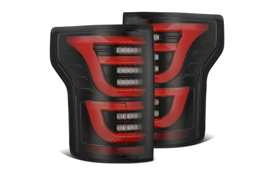 ARex Luxx LED Tail Lights: Ford F-150 (15-20) - Black/Red (Set)