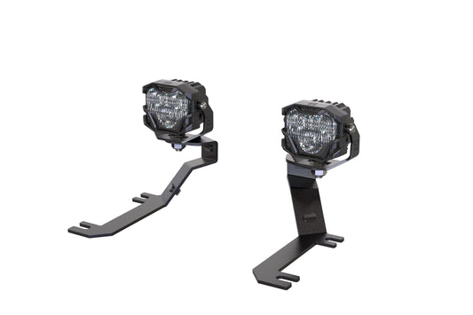 Morimoto 4Banger Ditch Light Kit: 2019+ Sierra 1500 (NCS Yellow Flood Beam)