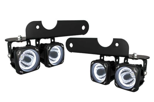 Vision X LED Fog Light System: Ford Raptor (17-20) (4x White XIL-OPR115 Pods w/ Halo)