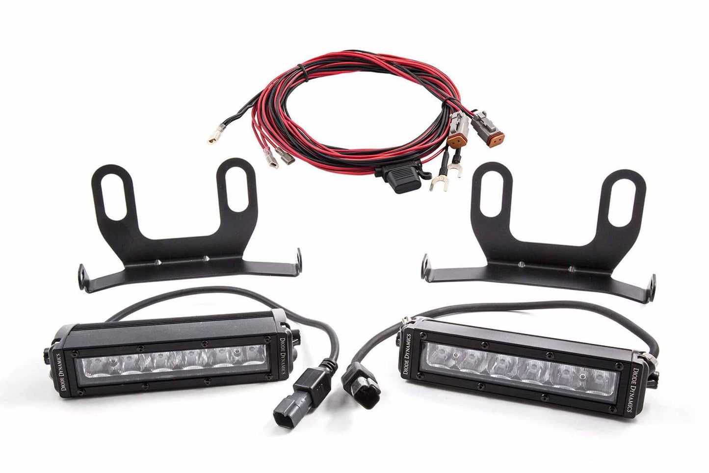 DD Bumper Light Kit: Dodge Ram 1500 (13-18) (White / Driving Beam) (2x SS6 Bars)