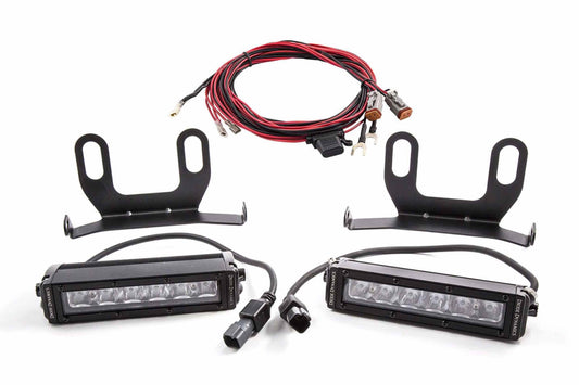DD Bumper Light Kit: Dodge Ram 1500 (13-18) (White / Driving Beam) (2x SS6 Bars)