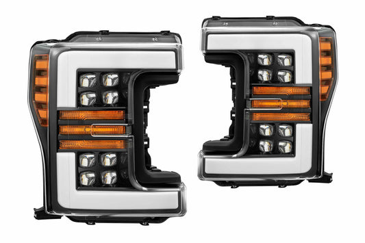 ARex Nova LED Headlights: Ford Super Duty (17-19) - Jet Black (Set)
