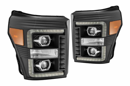 ARex (PRO-Series) Halogen Headlights:: Ford Super Duty (11-16) - Chrome (Set)