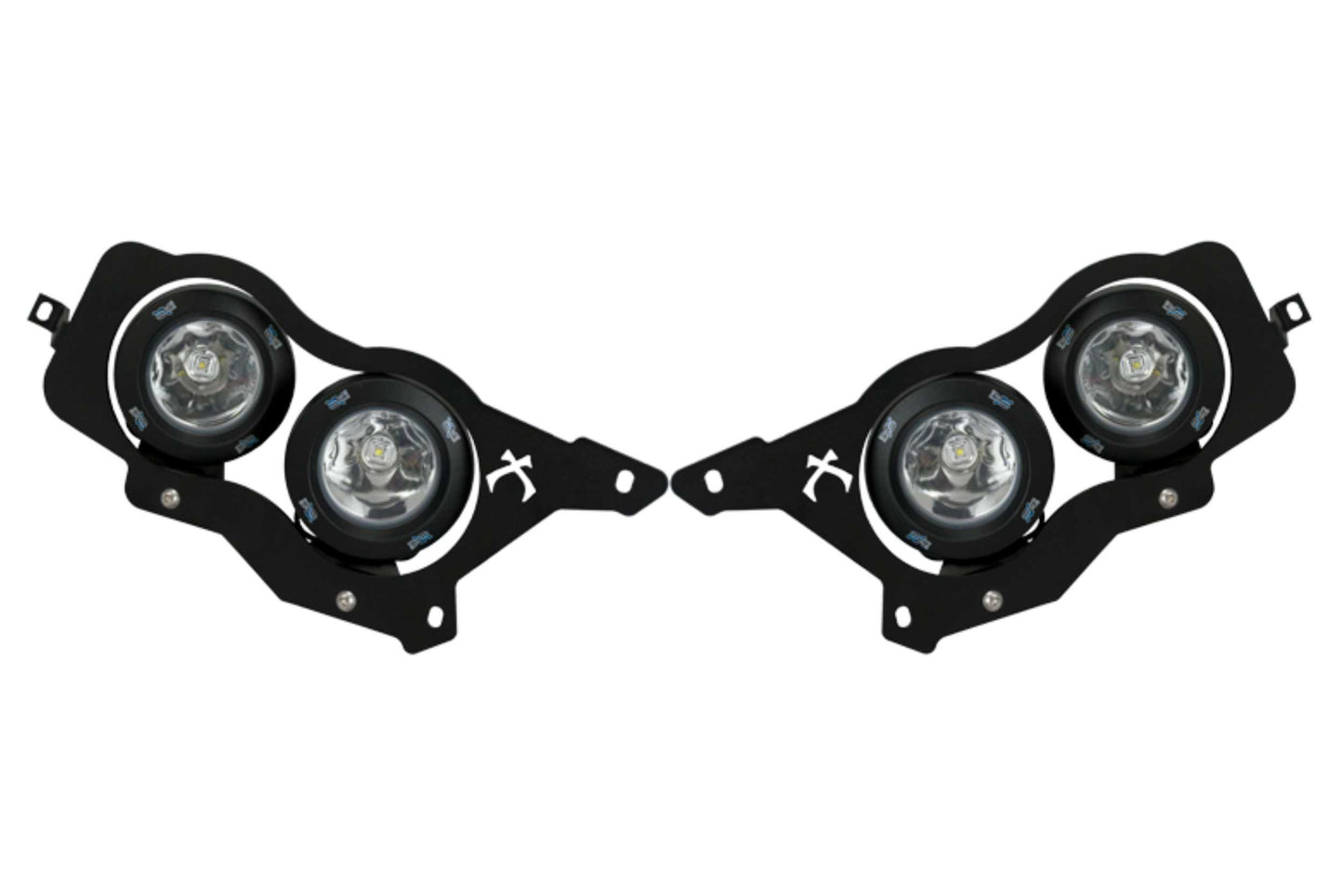 Vision X LED Headlights: Polaris RZR (14-16) (4x XIL-OPRH110 / Brackets / Wiring)