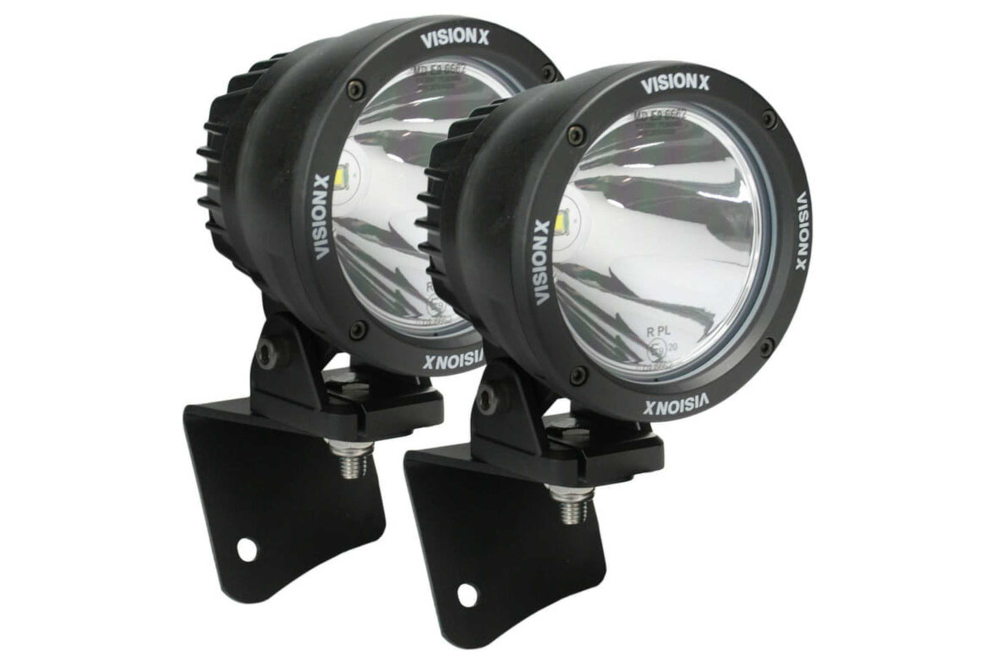 Vision X Ditch Light LED Lighting System: Jeep TJ (97-06) (2x 4.5in Optimus Square Pods / 15 Degree Beam)
