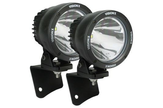 Vision X Ditch Light LED Lighting System: Jeep TJ (97-06) (2x 4.5in Optimus Square Pods / 15 Degree Beam)