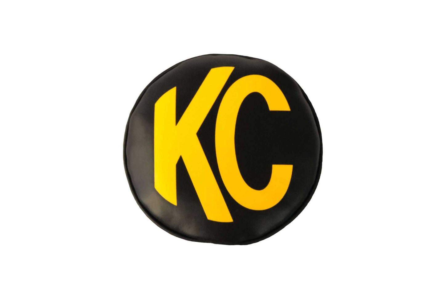 KC Hilites Light Cover: (8in / Soft / Black/Yellow KC Logo / Pair)