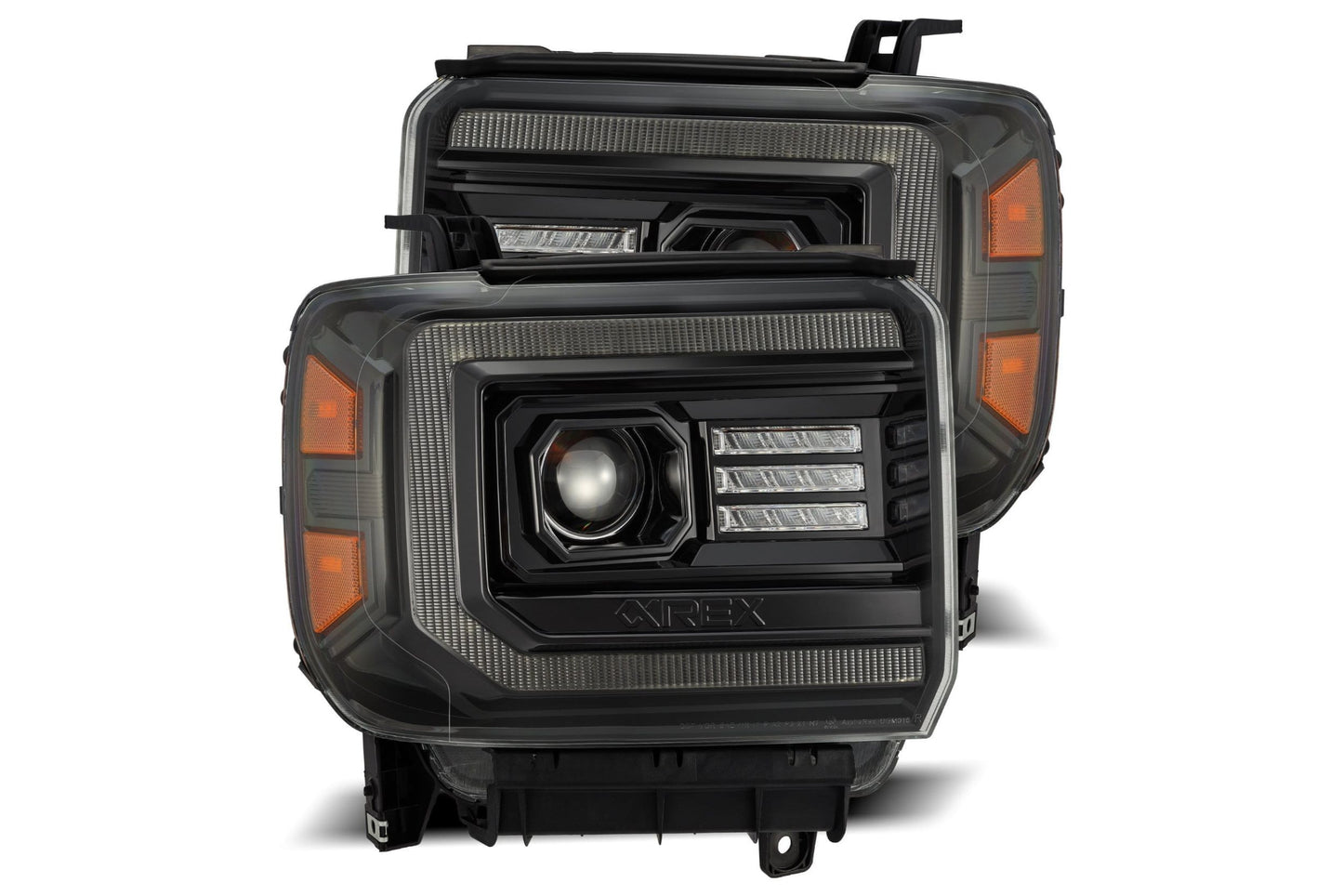 Arex (PRO-Series) Halogen Headlights: GMC Sierra (14-18) - AlphaBlack (Set)