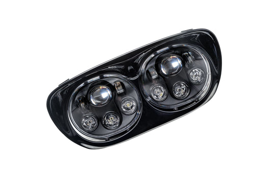 Oracle Harley Road Glide Headlights: Black