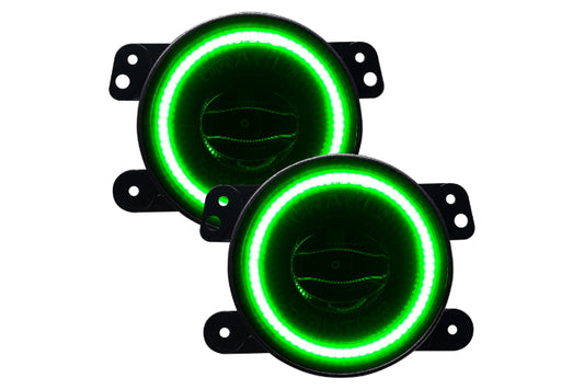 Oracle High Performance LED Halo Fogs: Wrangler JL/JK/JT (Green)