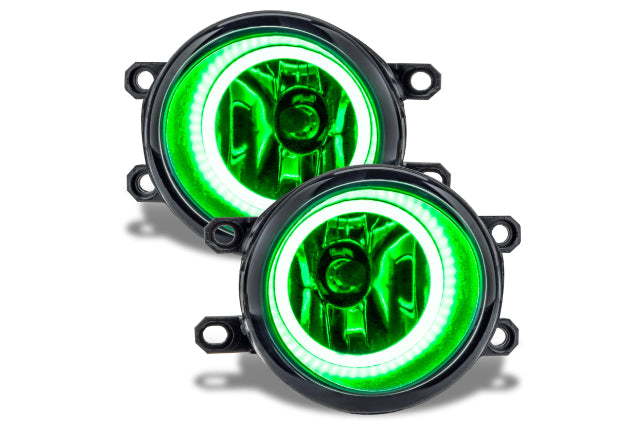 Oracle LED Halo Fogs: 12-14 Toyota Prius (Green SMD Single Color)
