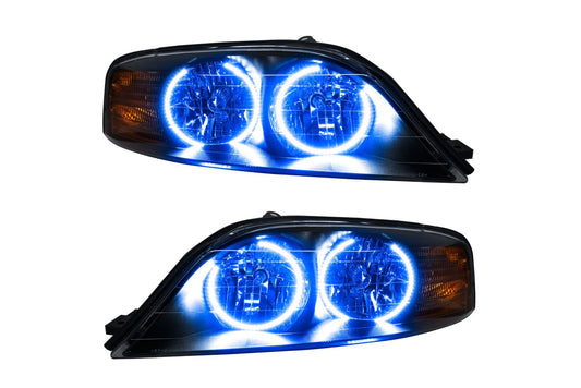 Oracle LED Halo Headlights: 00-02 Lincoln LS (Blue SMD Single Color)