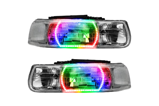 Oracle LED Halo Headlights: 00-06 Chevrolet Tahoe / GMC Yukon (ColorShift RGB / BC1 Controller)