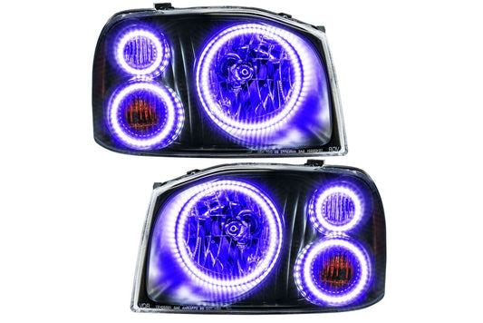 Oracle LED Halo Headlights: 01-04 Nissan Frontier (Triple Halo / UV/Purple SMD Single Color)