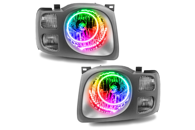 Oracle LED Halo Headlights: 02-04 Nissan Xterra SE (ColorShift RGB / BC1 Controller)