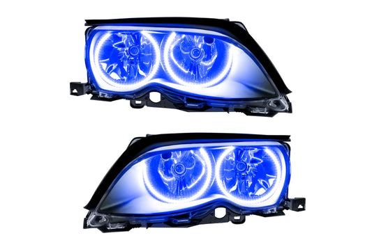 Oracle LED Halo Headlights: 02-05 BMW 3 Series (Blue SMD Single Color)