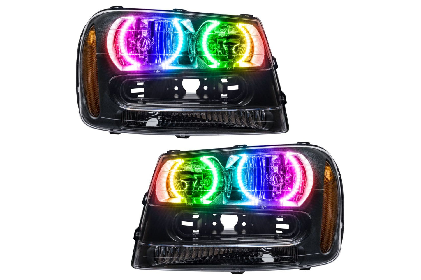 Oracle LED Halo Headlights: 02-09 Chevrolet Trail Blazer (ColorShift RGB / 2.0 Controller)