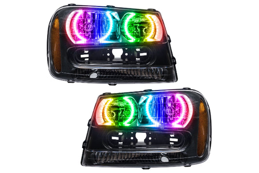 Oracle LED Halo Headlights: 02-09 Chevrolet Trail Blazer (ColorShift RGB / BC1 Controller)