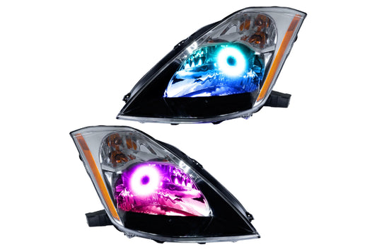 Oracle LED Halo Headlights: 03-05 Nissan 350Z w/ OEM HID (ColorShift RGB / No Controller)