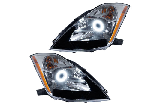 Oracle LED Halo Headlights: 03-05 Nissan 350Z w/ OEM HID (White SMD Single Color)