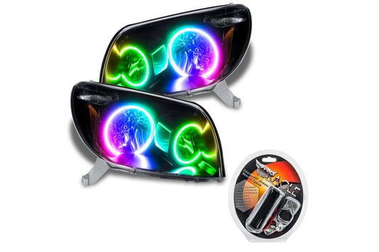 Oracle LED Halo Headlights: 03-05 Toyota 4Runner (ColorShift RGB / RF Controller)