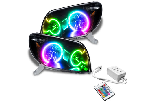 Oracle LED Halo Headlights: 03-05 Toyota 4Runner (ColorShift RGB / Simple Controller)