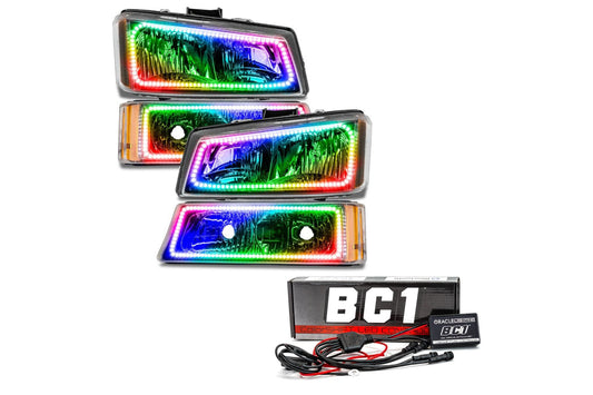 Oracle LED Halo Headlights: 03-06 Chevrolet Silverado (ColorShift RGB / BC1 Controller)