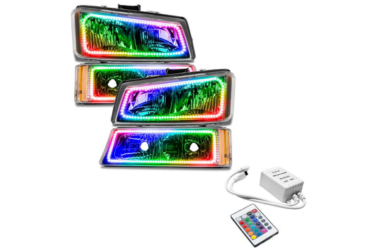 Oracle LED Halo Headlights: 03-06 Chevrolet Silverado (ColorShift RGB / Simple Controller)