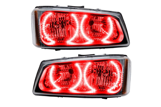 Oracle LED Halo Headlights: 03-06 Chevrolet Silverado (Red SMD Single Color)