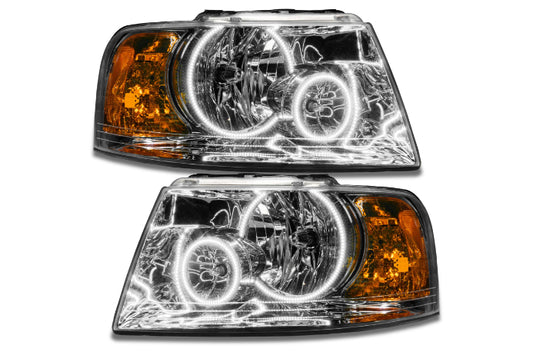 Oracle LED Halo Headlights: 03-06 Ford Expedition (Chrome / White SMD Single Color)