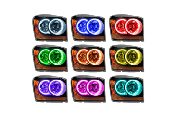 Oracle LED Halo Headlights: 04-06 Dodge Durango (ColorShift RGB / Simple Controller)