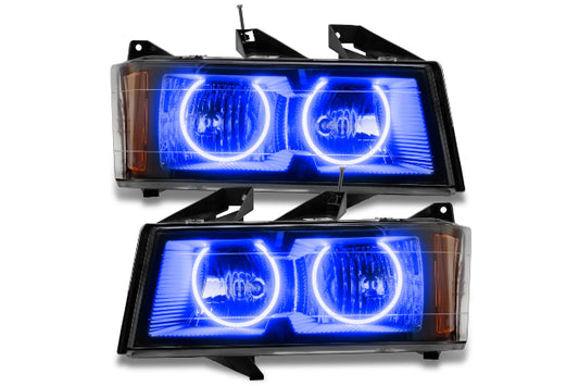 Oracle LED Halo Headlights: 04-12 Chevrolet Colorado (Blue SMD Single Color)